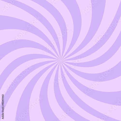 Abstract swirl background from light purple twisted spiral ray stripes - vector design