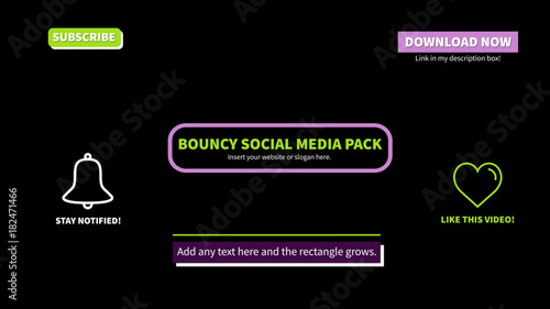 Bouncy Social Media Title Pack