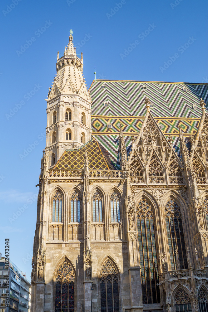 St Stephen's cathedral exterior in Vienna, Austria