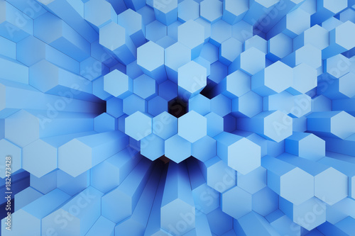 3d rendering of abstract polygon background