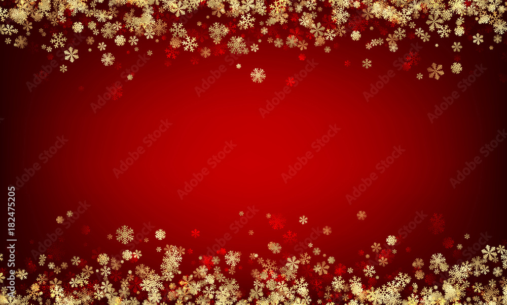 Red winter background with snowflakes. Red winter background with snowflakes.