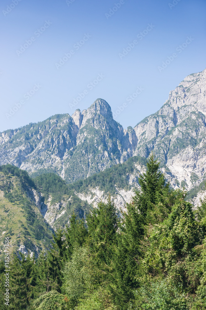 Alpine mountains in Austria summer