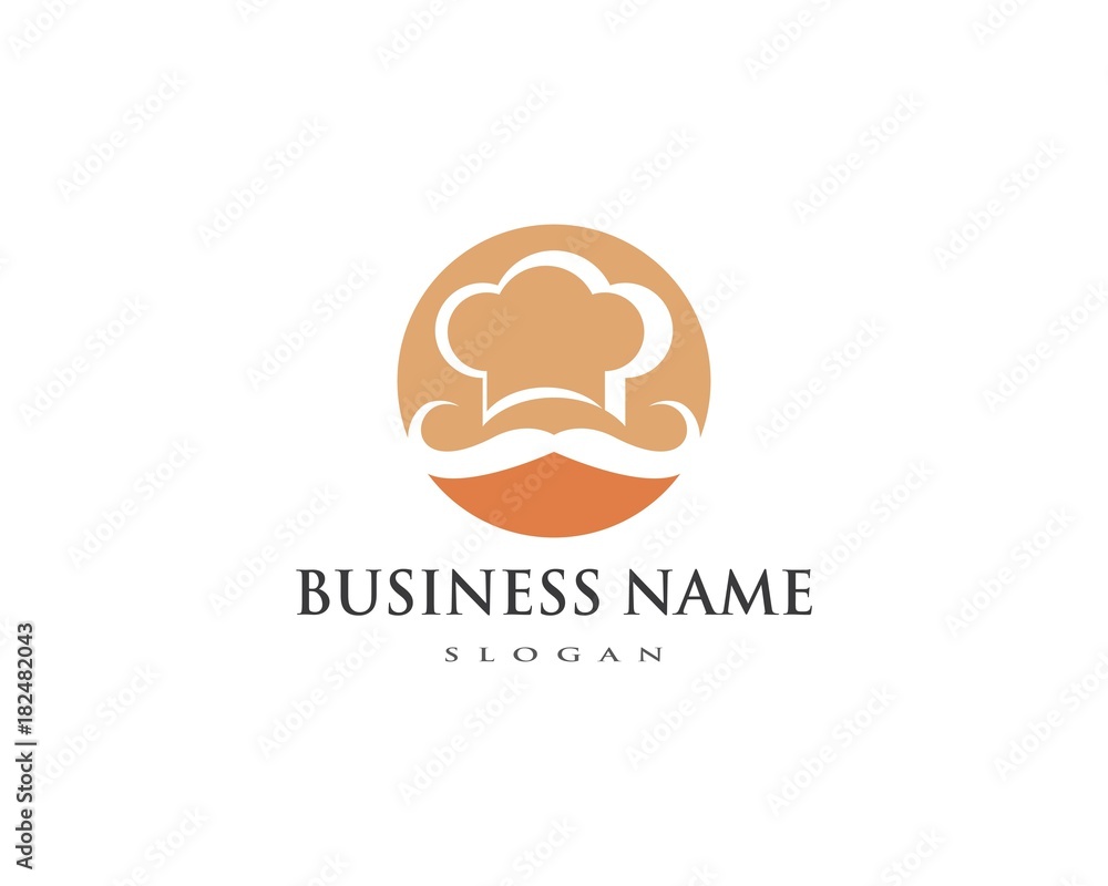 Bakery Chef hat Logo icon flat design Bakery Chef hat Logo icon flat design