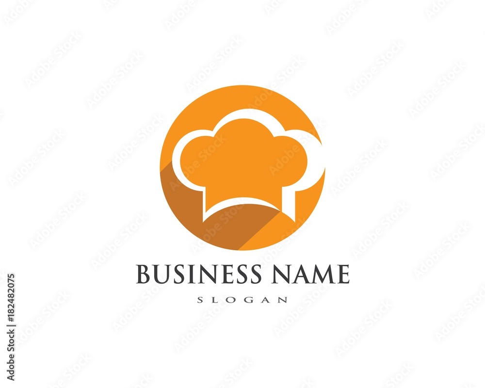 Chef hat Logo icon flat design Chef hat Logo icon flat design