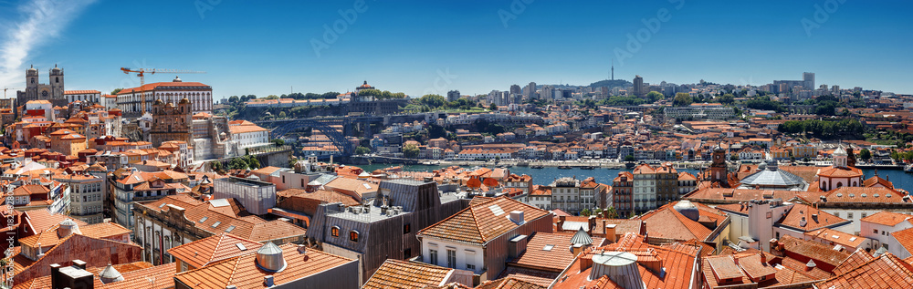 Panorama of Porto, Portugal. High resolution photo.