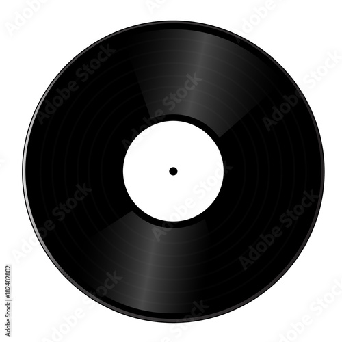 realistic vector vinyl record isolated on white background