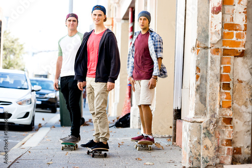 Skateboarding at the street