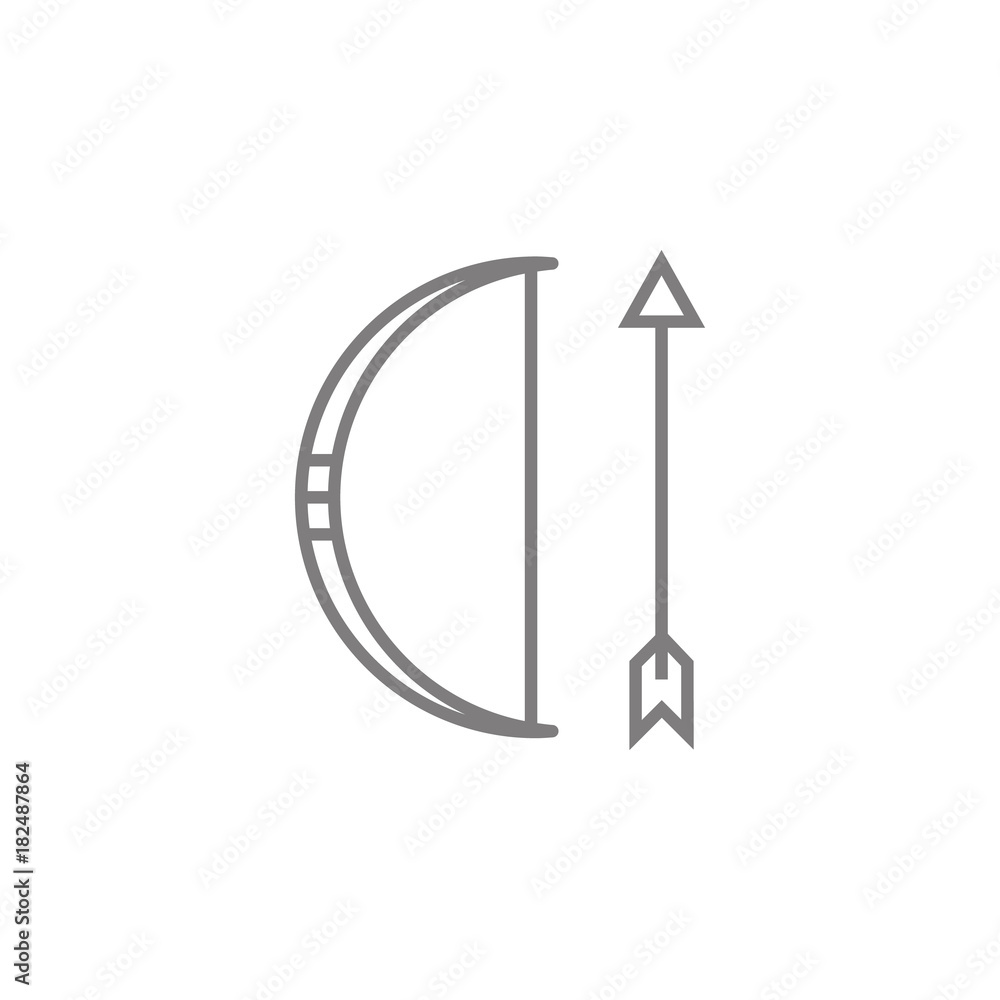 Bow and arrow icon. Web element. Premium quality graphic design. Signs symbols collection, simple icon for websites, web design, mobile app, info graphics Bow and arrow icon. Web element. Premium quality graphic design. Signs symbols collection, simple icon for websites, web design, mobile app, info graphics