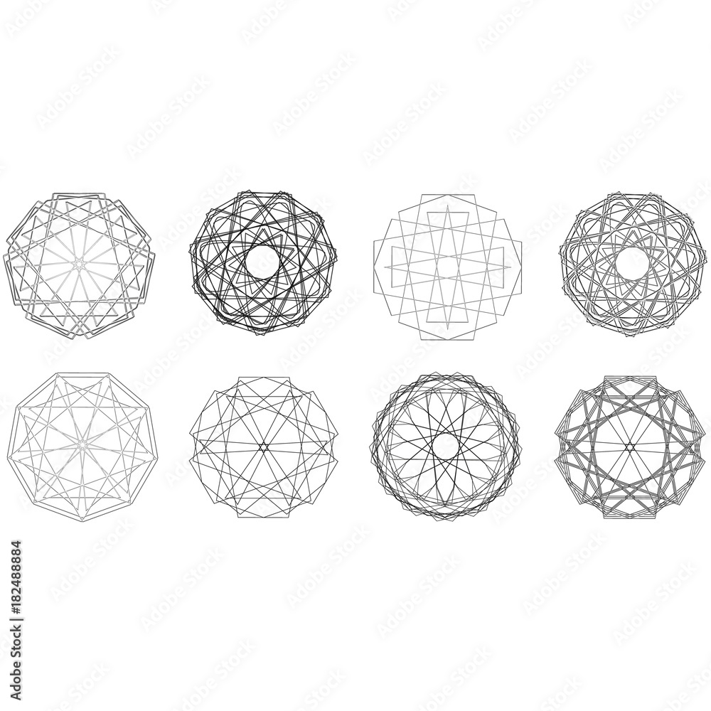 Holiday patterns of stars of snowflakes and flowers for gifts Holiday patterns of stars of snowflakes and flowers for gifts