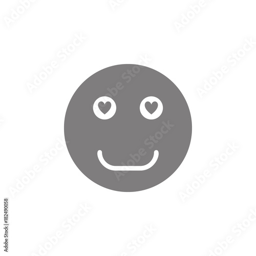 Smiley face in love icon. Web element. Premium quality graphic design. Signs symbols collection, simple icon for websites, web design, mobile app, info graphics