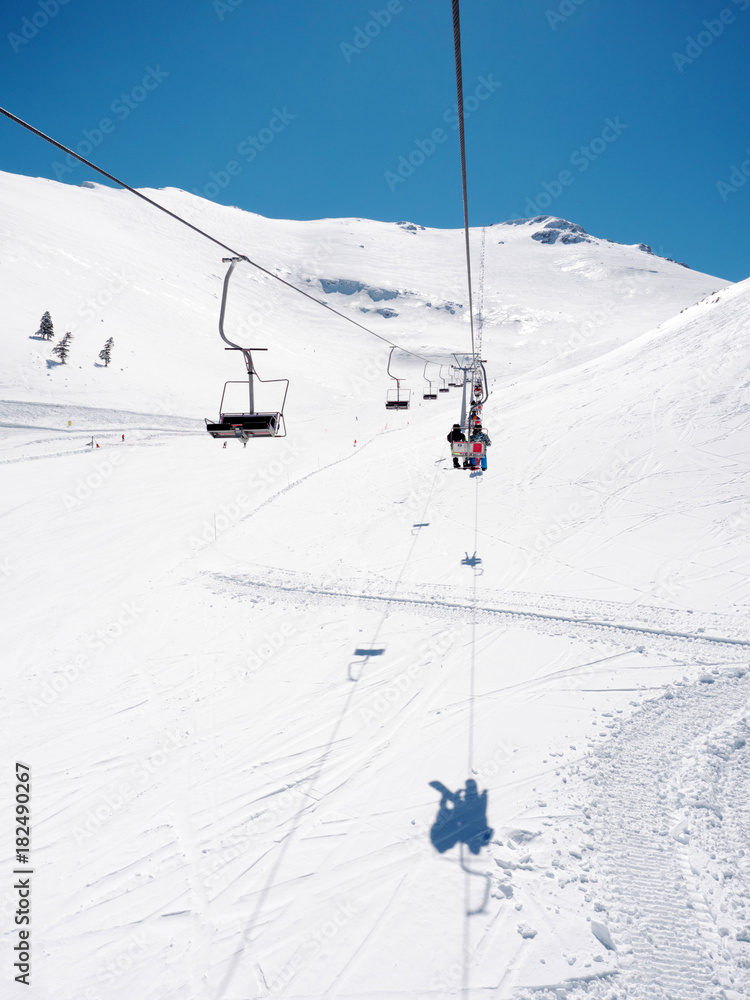Lift on ski resort