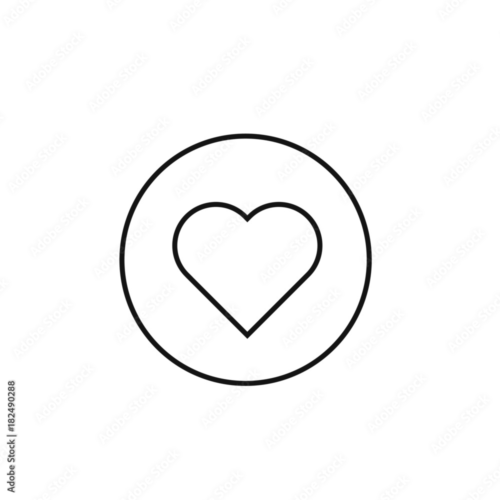 Heart, love symbol, linear vector icon Heart, love symbol, linear vector icon