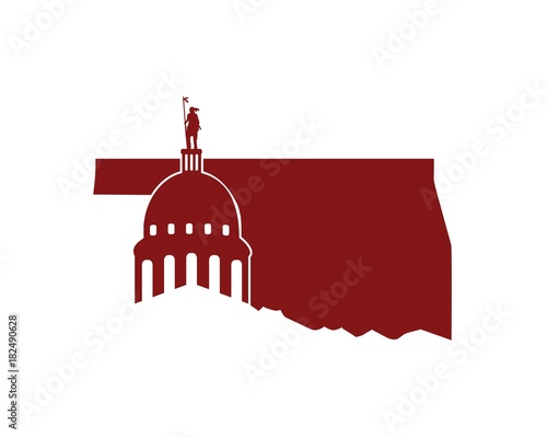 Oklahoma capital building vector