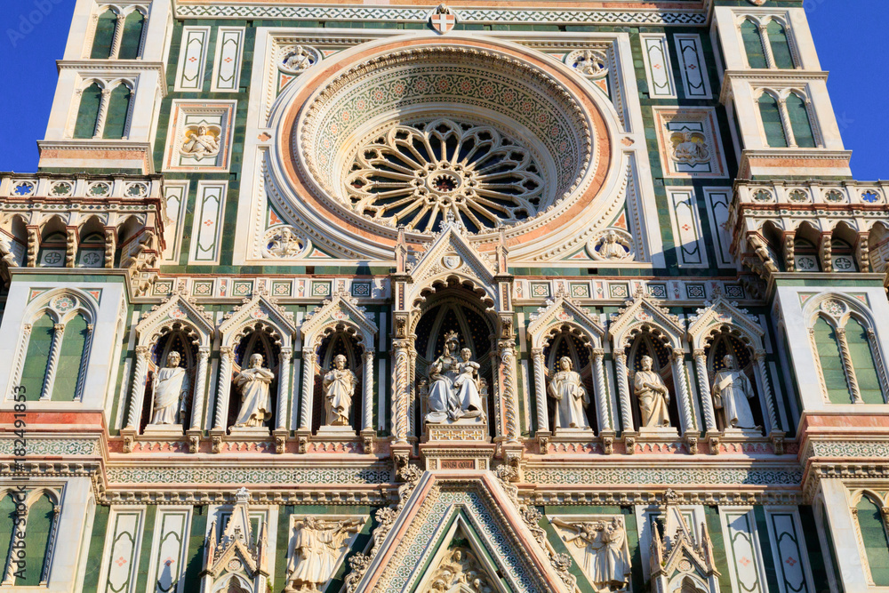 Italy. Florence.The Florence Cathedral, Cattedrale di Santa Maria del Fiore, Cathedral of Saint Mary of the Flower.