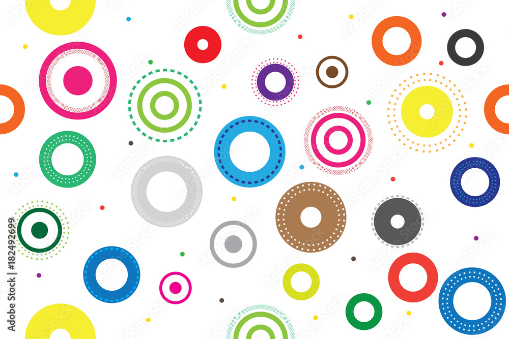 Circle Colorfull Pattern Print Circle Colorfull Pattern Print
