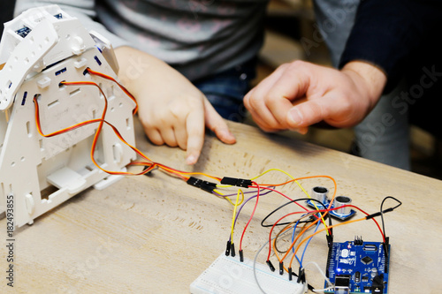 STEM robotics class with kids