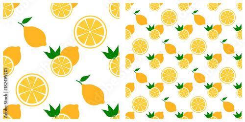 Melon or lime or orange seamless pattern on transparent background