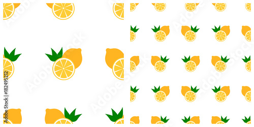 Melon or lime or orange seamless pattern on transparent background