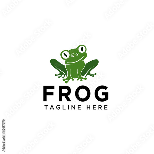 Stand fun frog logo