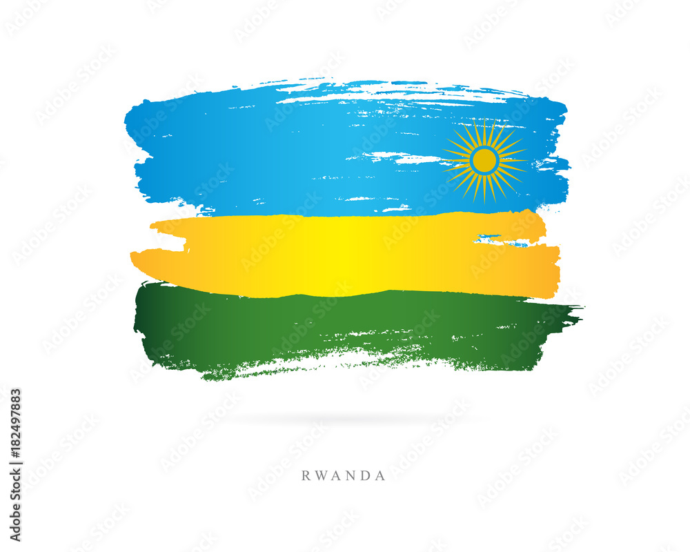 Obraz premium Flag of Rwanda. Abstract concept