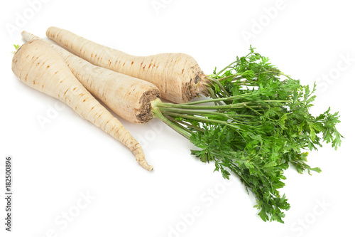 Parsnip root with leaf