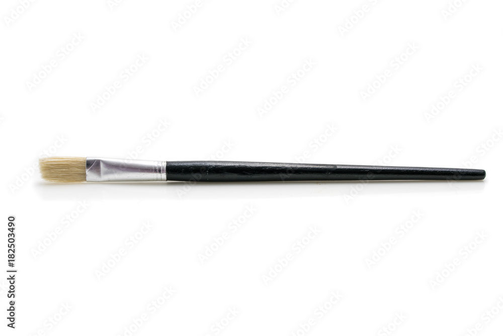 Old and Used Paint Brush, black color Old and Used Paint Brush, black color