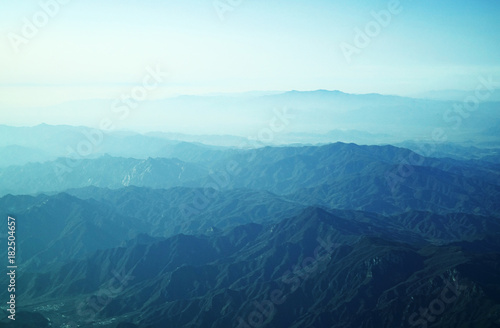 panorama of mountain range view © nd700