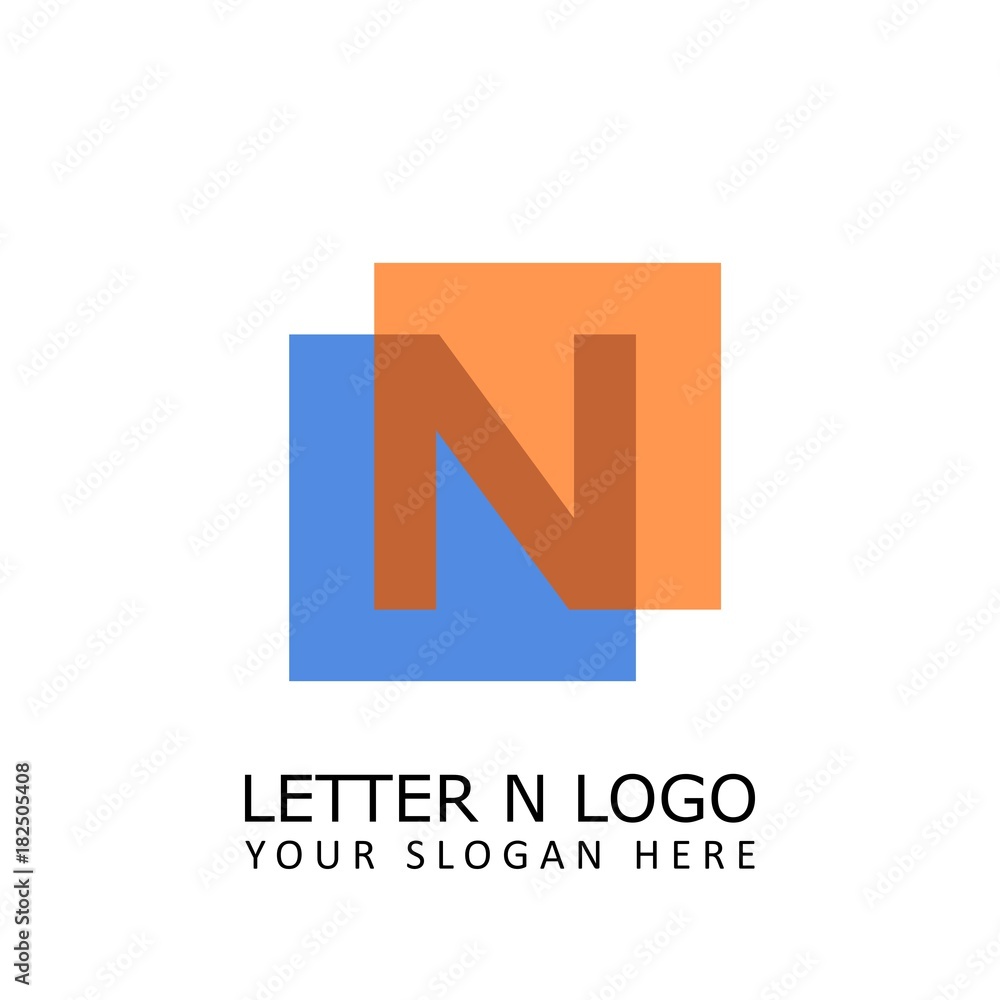 Fototapeta premium letter n double light logo