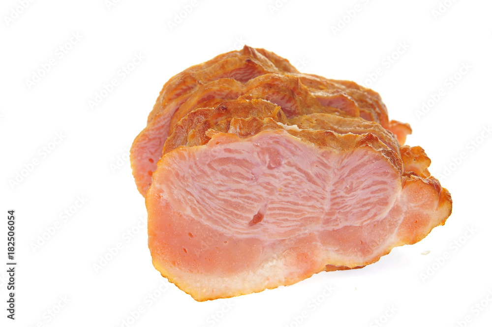 Smoked meat isolated on a white background Smoked meat isolated on a white background