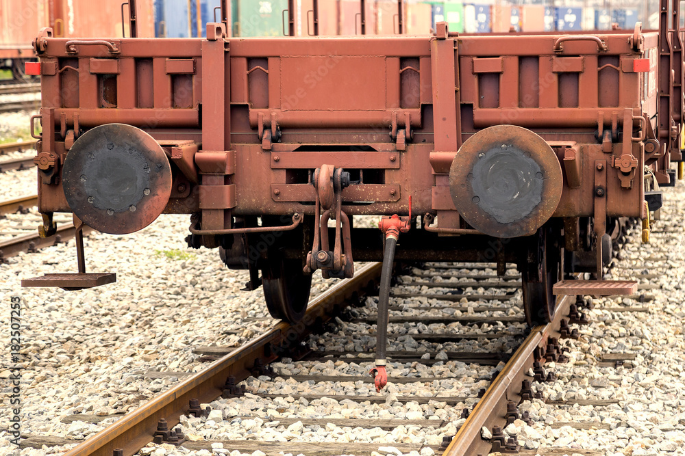 Naklejka premium Old railway cargo wagon 2