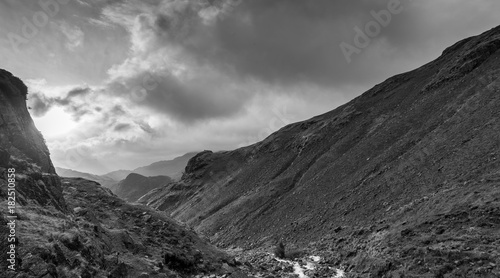 Black and white views from Langdale in Cumbria