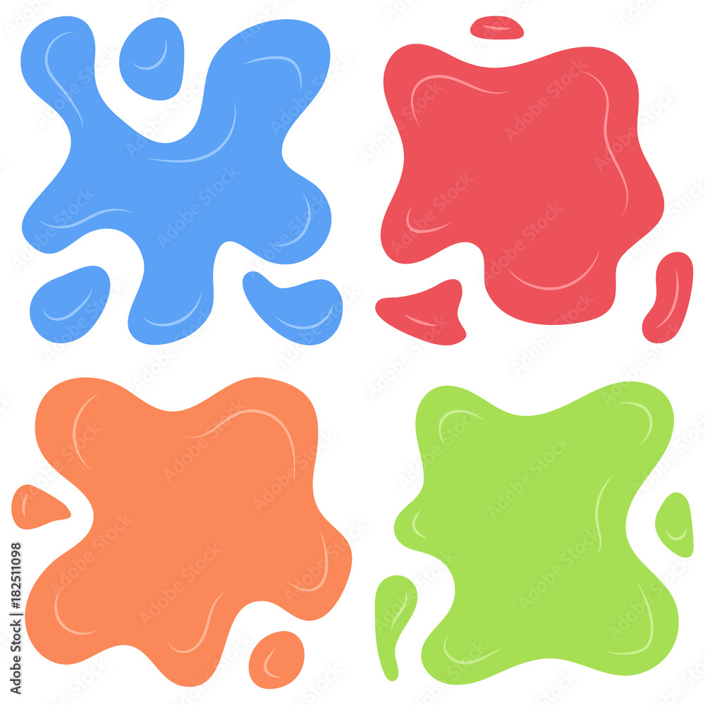 © dniprodd - Set of four multi color splashes on a white background. Vector illustration © dniprodd - Set of four multi color splashes on a white background. Vector illustration