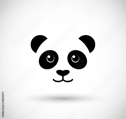 Fototapeta Naklejka Na Ścianę i Meble -  Panda face icon vector