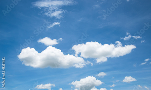 white cloud on blue sky in summer