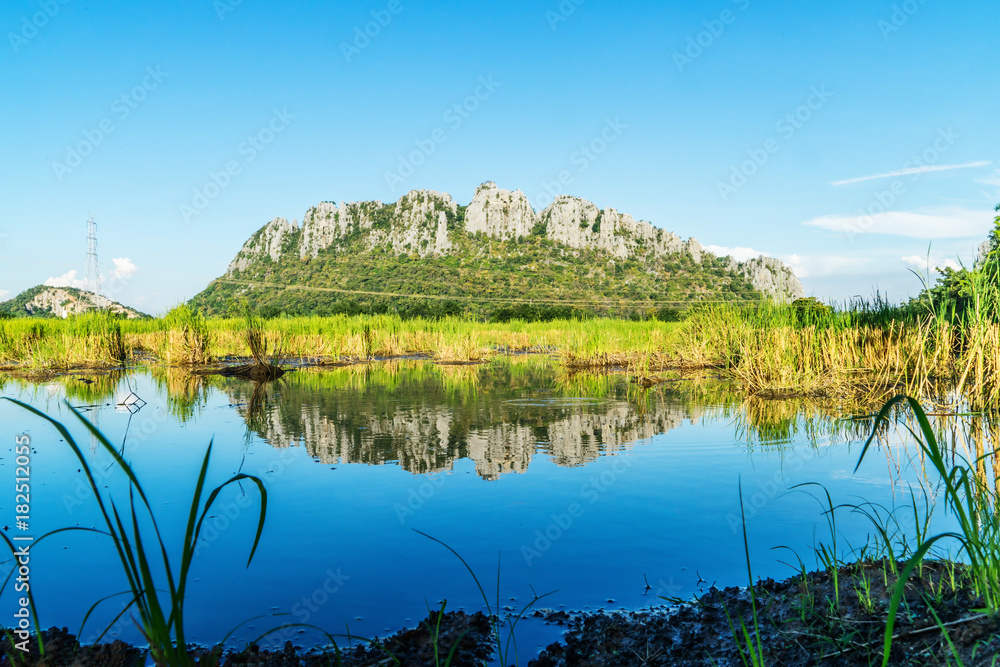 Rock Mountain reflected in the lake