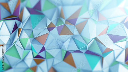 Mutlicolor low poly 3D surf...