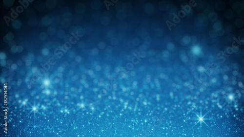 Blue glitter in light rays ...