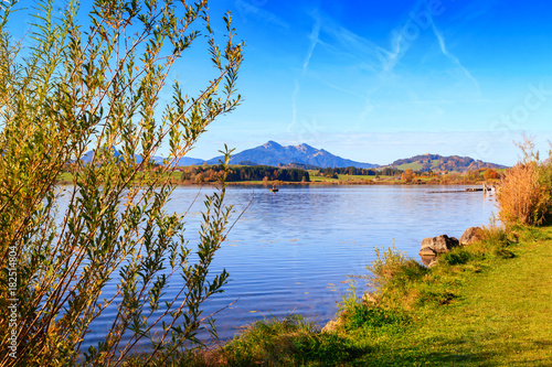 Hopfensee lake.Bavaria, Germany