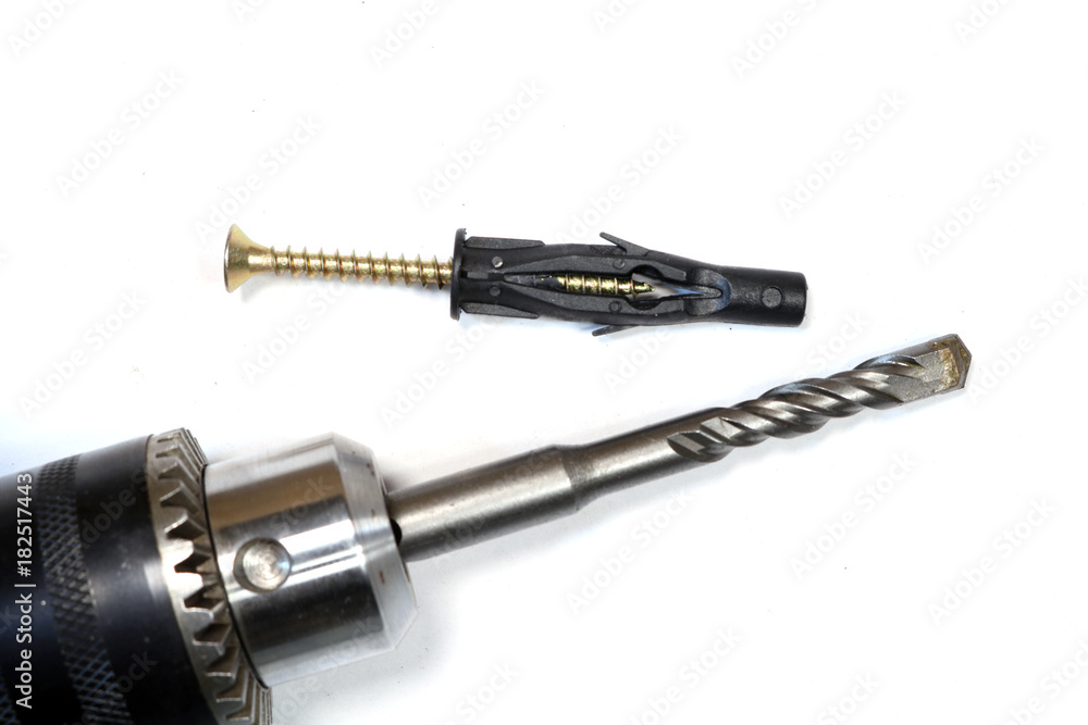 Screws with wall plugs. Dowel. Wall anchors. Screws with wall plugs. Dowel. Wall anchors.