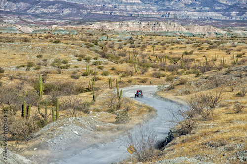 offroad in baja california landscape panorama desert road