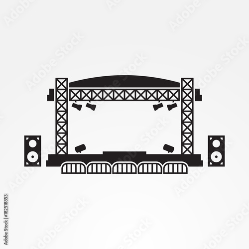 Outdoor stage vector icon