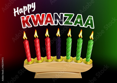 Happy Kwanzaa Candles Design