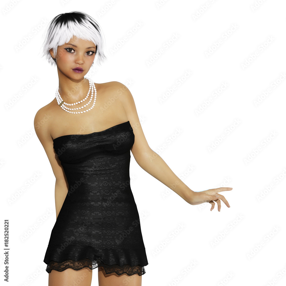 Naklejka premium Digital 3D Illustration of an attractive Female