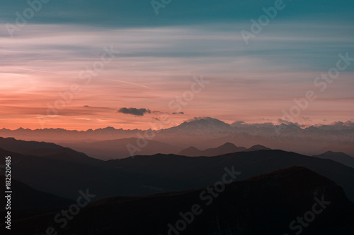 Switzerland sunset and landscape