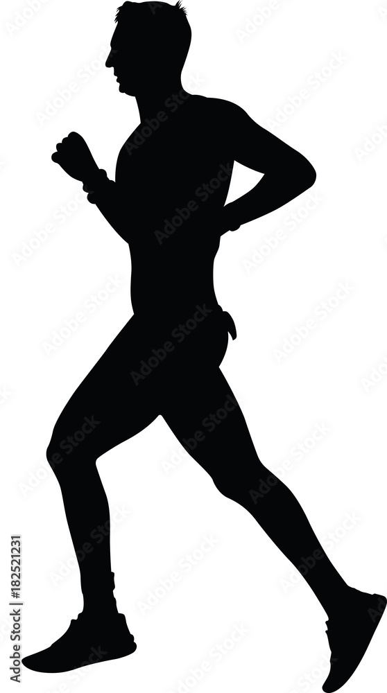runner silhouette. run vector