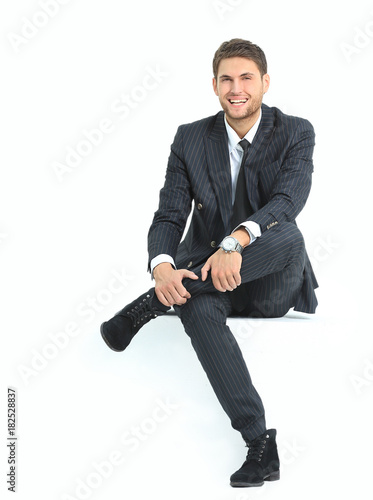 portrait relaxed businessman sitting