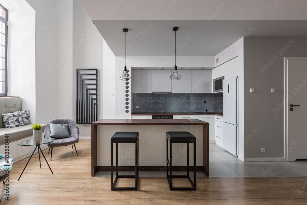 Bar stools and kitchen island Bar stools and kitchen island