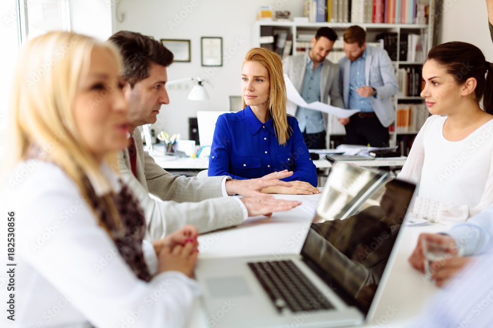 Succeful business partners brainstormin Succeful business partners brainstormin