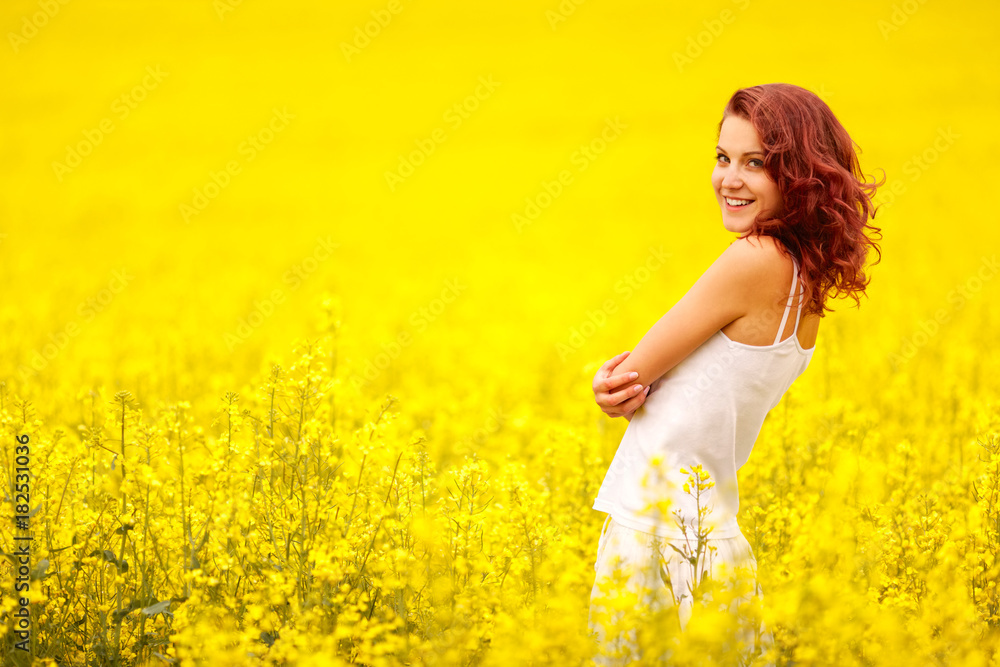 young beautiful girl in the field young beautiful girl in the field