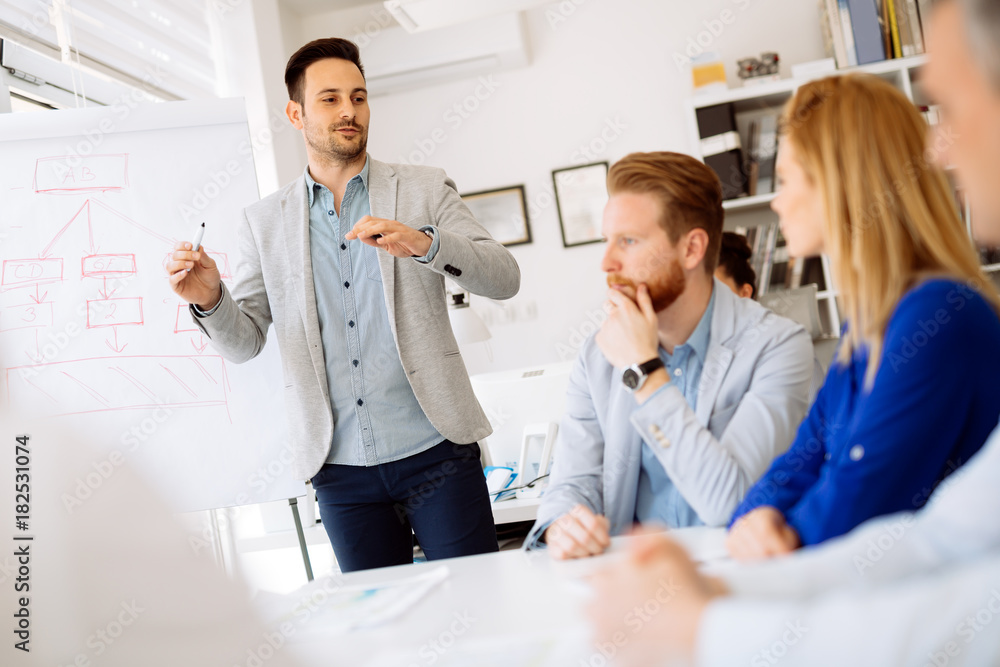 Obraz premium Business people working in office